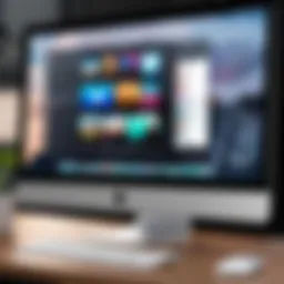 User navigating the iTunes interface on a computer