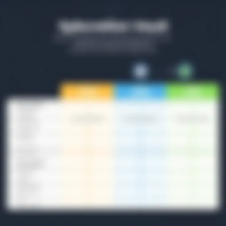 Chart comparing subscription plans of Keeper Vault app