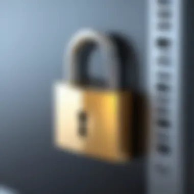 Illustration of secure folder symbol with padlock