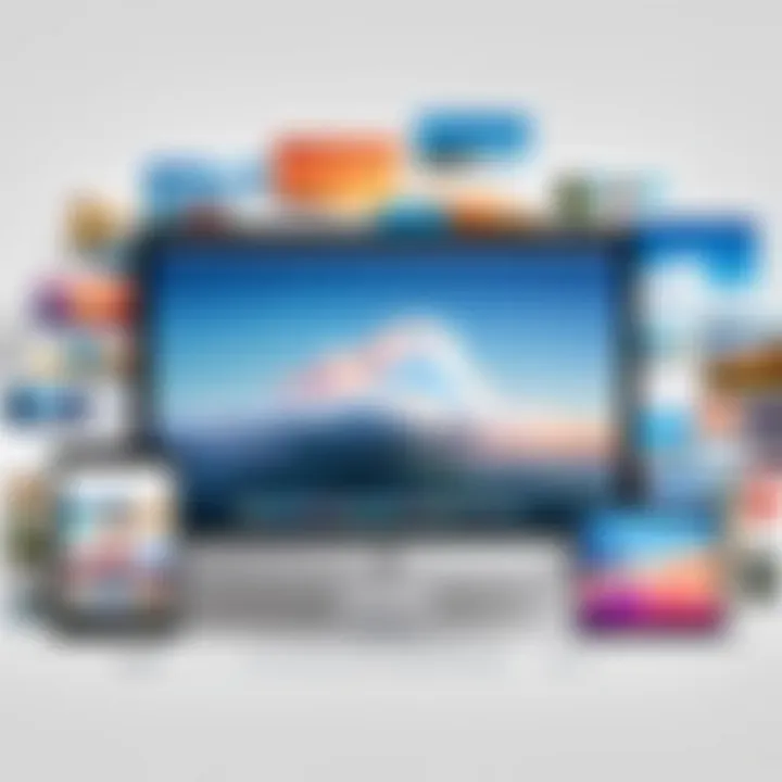 Illustration of organizing photos in iCloud