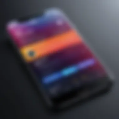 A smartphone displaying a popular music identification app in action