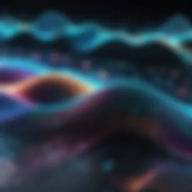A visual representation of sound waves illustrating audio recognition technology