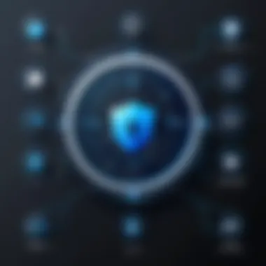 Diagram illustrating the security features of the Luna VPN app.