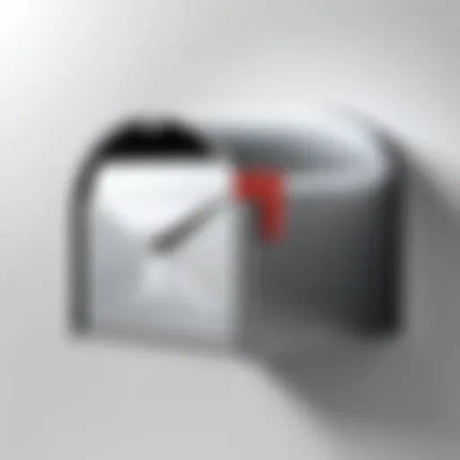 A sleek interface of a top mailbox application showcasing its features