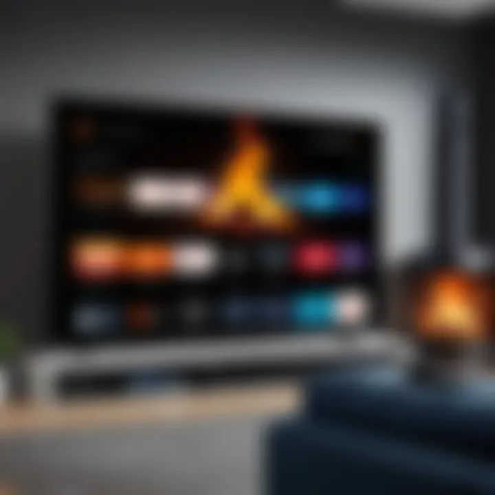 User navigating Fire TV settings