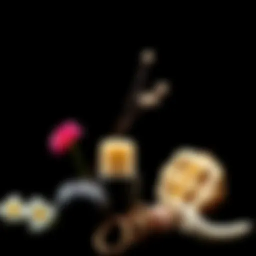 Dramatic Still Life Composition Elegant still life with dramatic black background