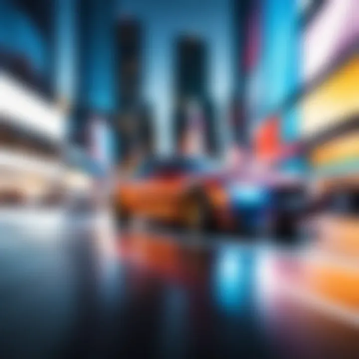 An abstract image highlighting the beauty of motion blur in urban settings