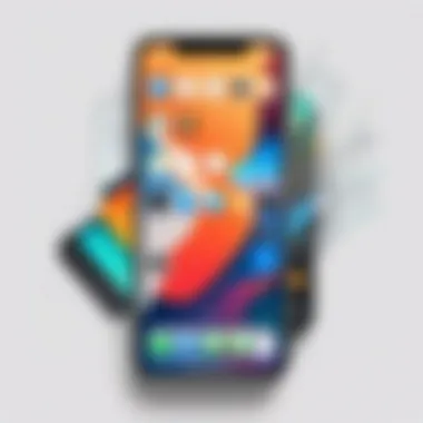 A visually appealing iPhone home screen featuring creative aesthetic choices.