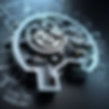 Cognitive Strategies in Typing Mastery A brain with gears symbolizing the cognitive aspects of learning