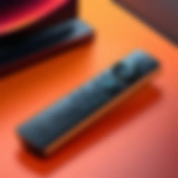 Rebooting Firestick Using Mobile Application Illustration depicting a Firestick device with a mobile app interface