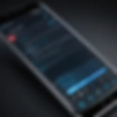 Smartphone Hidden Message Settings A smartphone displaying hidden text message settings