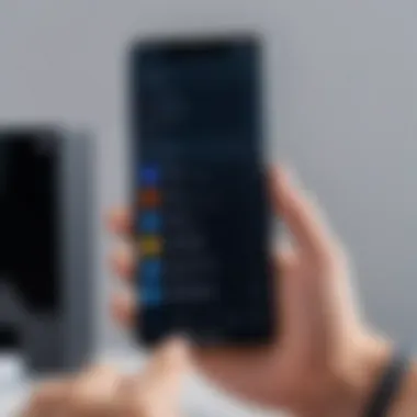 Installation steps of the Mi Remote app on a mobile device