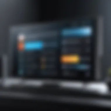 User interface of a mobile application for television control