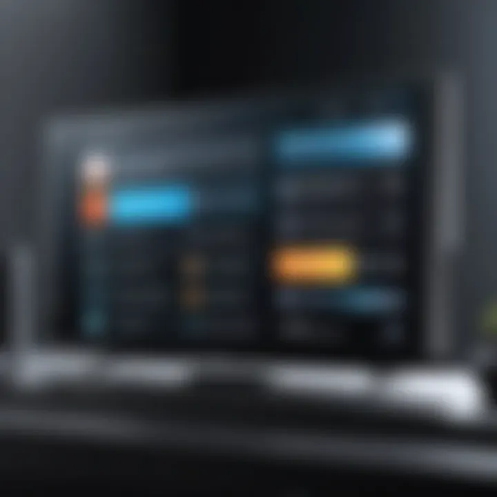 User interface of a mobile application for television control