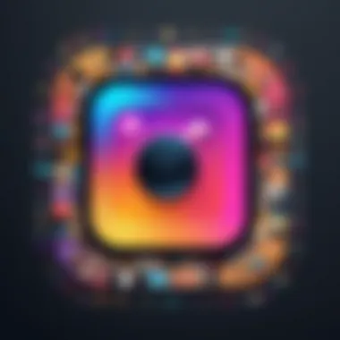 A vibrant illustration of diverse music genres available on Instagram.