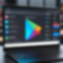 Overview of Google Play Store interface on PC