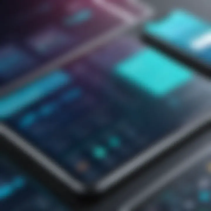 Illustration showcasing technology's influence on widget purchasing decisions