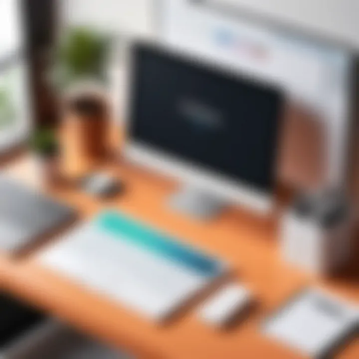 An organized workspace highlighting productivity tools including reminder apps.