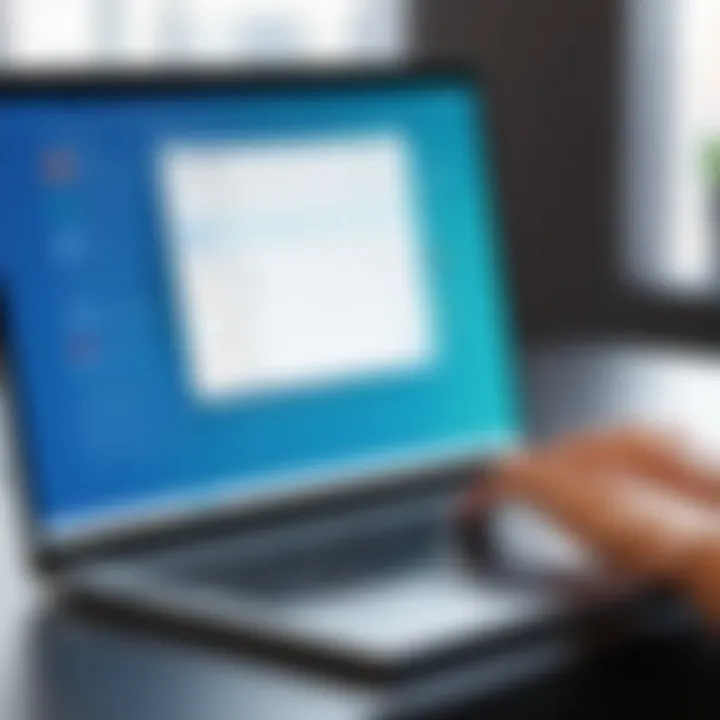 A close-up of a user interacting with a reminder app on a laptop.