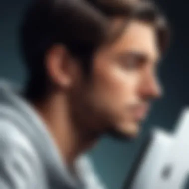Moments of Forgetfulness An individual pondering over a forgotten password