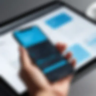 Utilizing Productivity Applications on Mobile A smartphone displaying a productivity app in use