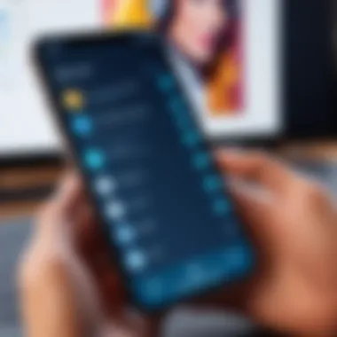 A user installing a voice changer application on their iPhone.