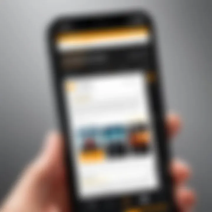 User accessing wishlist on mobile app