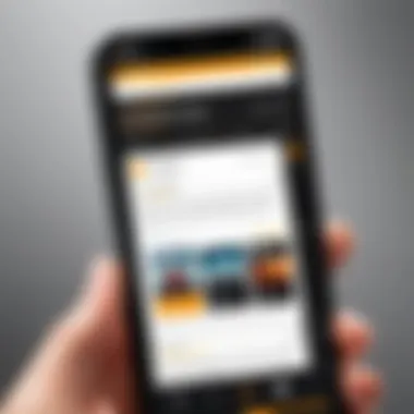 Accessing Wishlist on Audible Mobile App User accessing wishlist on mobile app