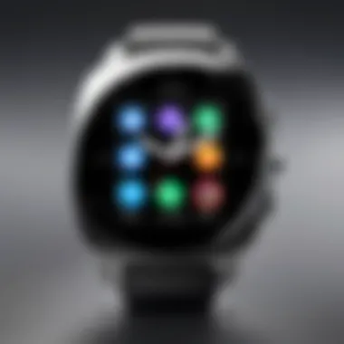 Sleek Design of the Newest Android Smartwatch Sleek design showcasing the latest Android smartwatch