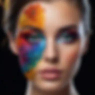 Artistic Blending Techniques Artistic representation of blending techniques with various textures and colors