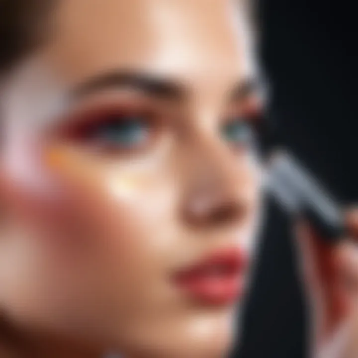 User Engaging with Blending Techniques A close-up view of a user applying blending techniques on a graphic design platform