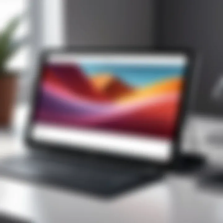 Stylish drawing tablet on a workspace