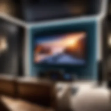 Experience of Movie Playback in Home Theaters A high-end home theater setup displaying a movie player in action.