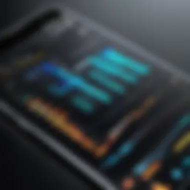 Close-up of smartphone displaying music equalizer settings