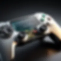 Close-up of a COD controller paired with an iPhone