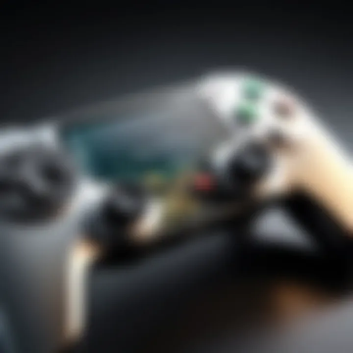 Close-up of a COD controller paired with an iPhone