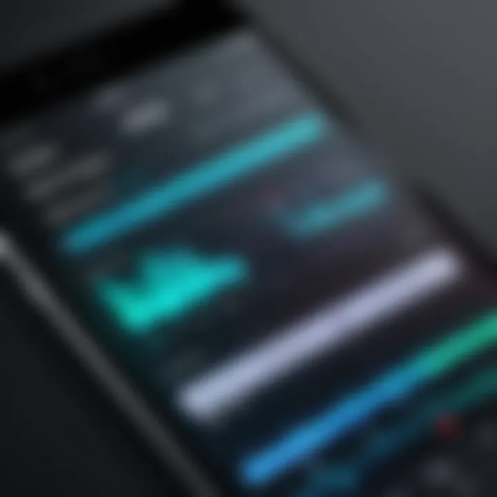 Screenshot of a music app showcasing bass enhancement features