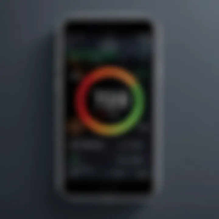 Smartphone displaying timer function