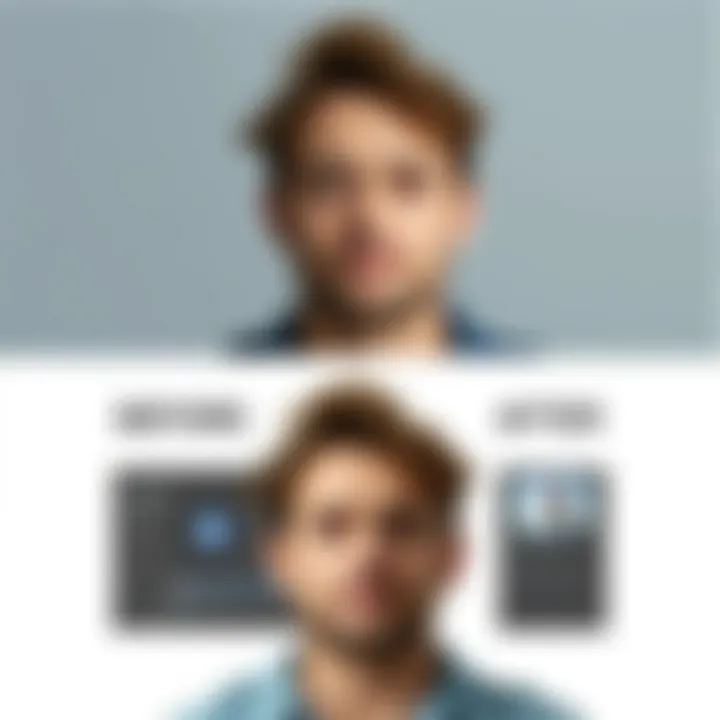 Transformation of Image Before and after of a photo with face removed