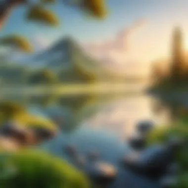 Mindfulness Through Nature A serene nature scene promoting mindfulness