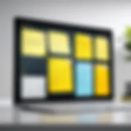 Overview of Post It app interface showcasing digital note-taking