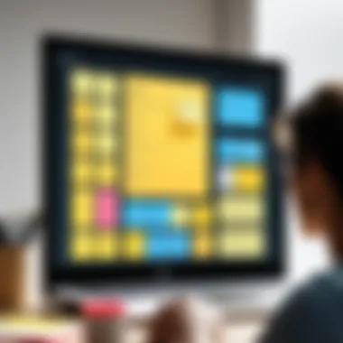 User Engagement with Post It App User engaging with Post It app on Windows device