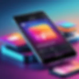 A vibrant Instagram feed showcasing music posts