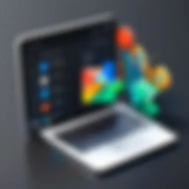Illustration depicting productivity tools available through the Google Play Store