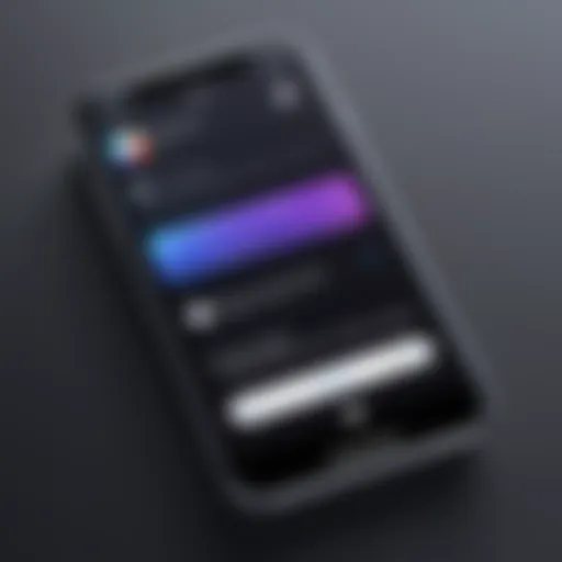 A visual representation of an iPhone showcasing message recovery options