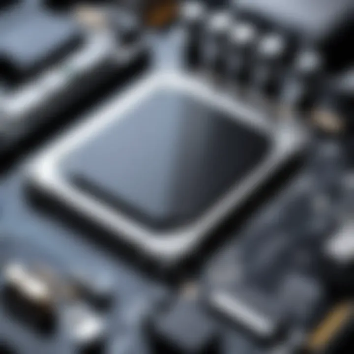 A close-up of a hardware component like a hard drive or RAM module, symbolizing hardware troubleshooting.