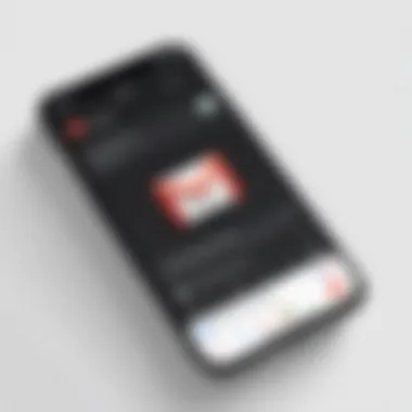 User navigating Gmail settings on iPhone