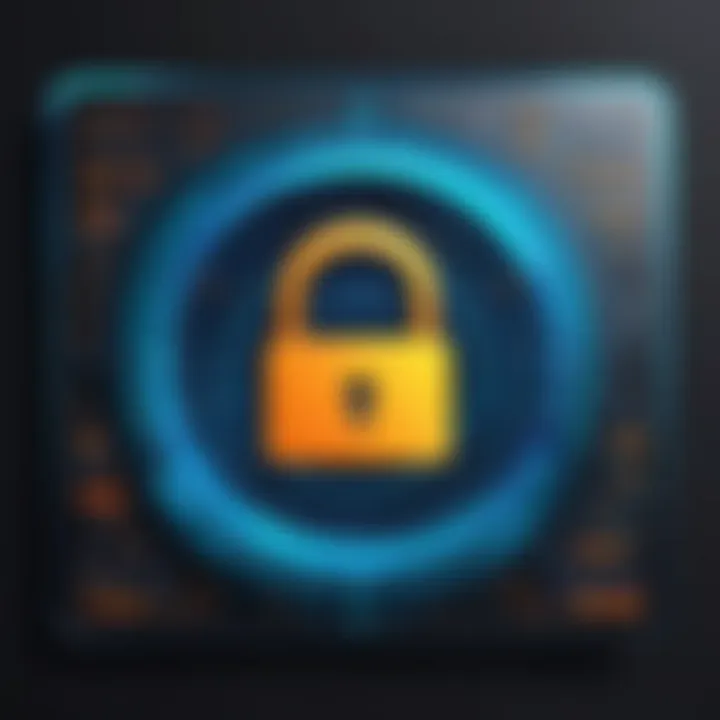 Illustration of a secure online platform for music downloads