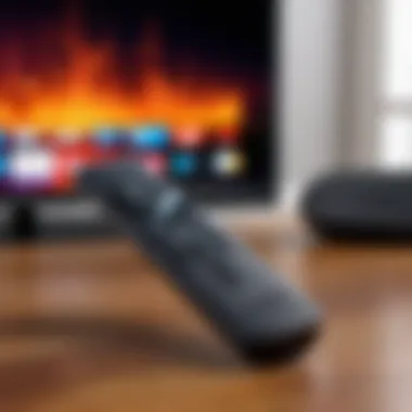 Close-up of the advanced functionalities of the Samsung Fire Stick Remote