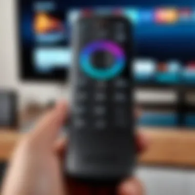 The sleek Samsung Fire Stick Remote design showcasing its buttons and layout